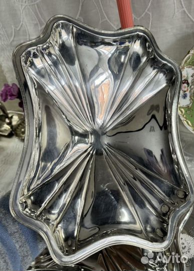 Блюдо для сервировки стола. Серебрение