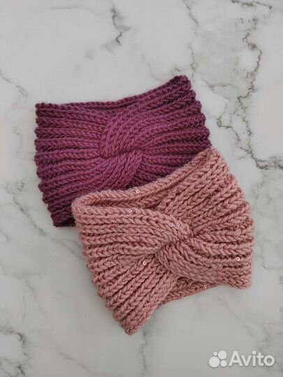 Повязка вязаная