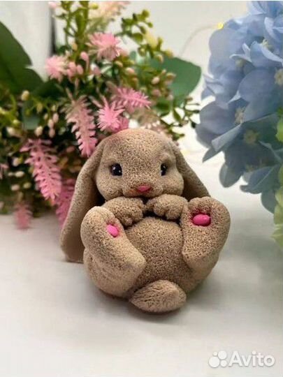 Детское мыло, кролик персик мини подарок