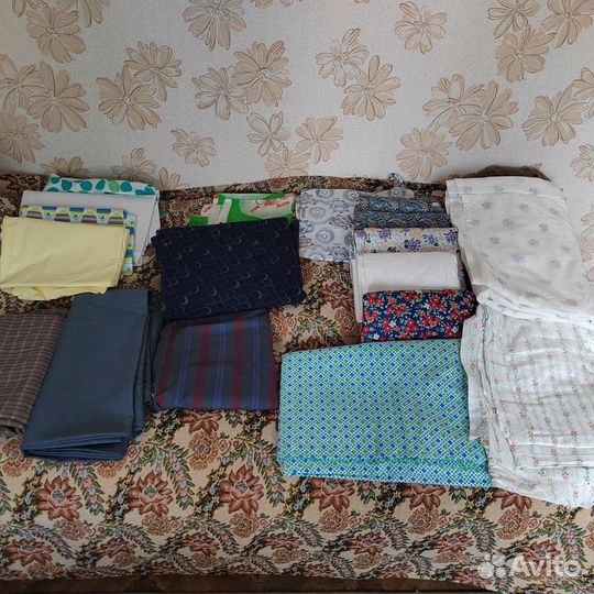 Отрезы ткани из СССР, скатерти льняные