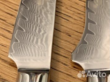 Ножи кухонные. Набор. Дамасская сталь 67 слоев