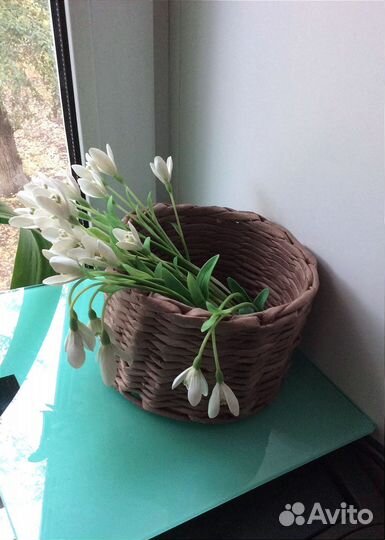 Подснежники из холодного фарфора