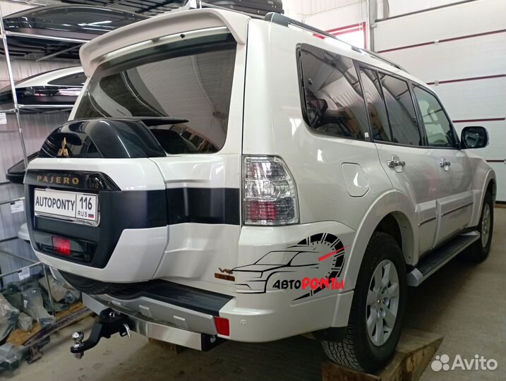 Фаркоп Mitsubishi Pajero 4 квадрат нержавейка