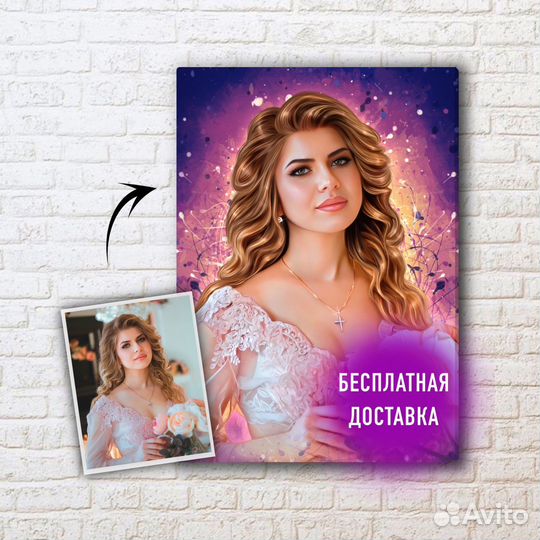 Портрет, картина по фото на холсте Владимир