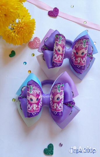 Бантики для волос ручной работы
