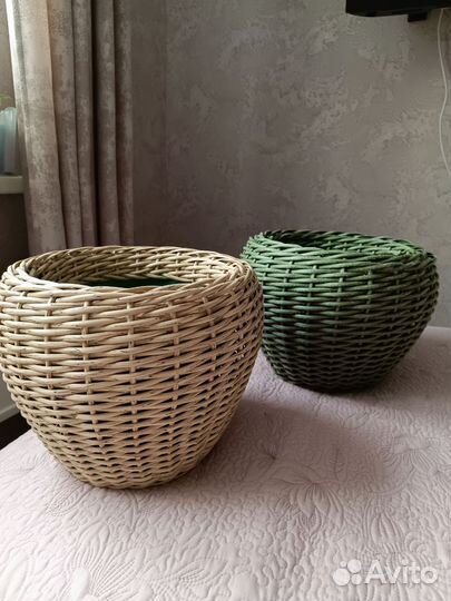 Кашпо из ротанга