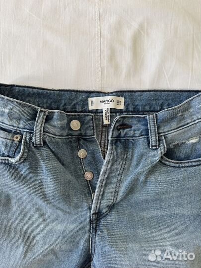 Джинсы Mango XS RUS 40-42 EUR 34 выбеленные