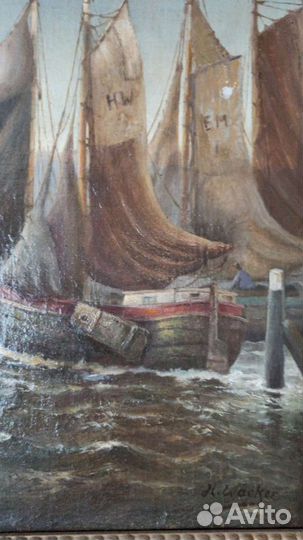 Картина маслом на холсте старинная