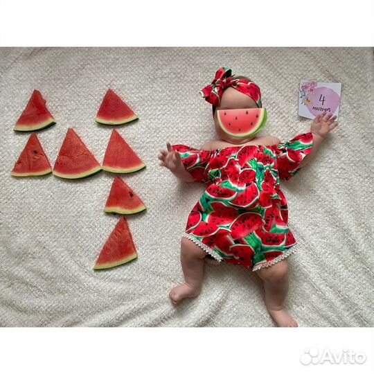 Боди для девочки с арбузом