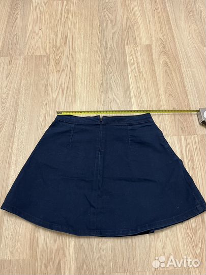 Юбка школьная темно синяя черная для школьницы