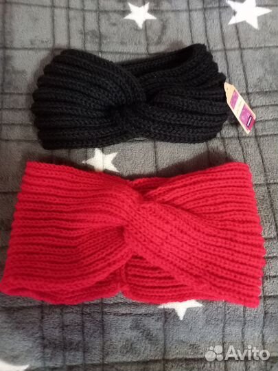 Повязка на голову вязаная