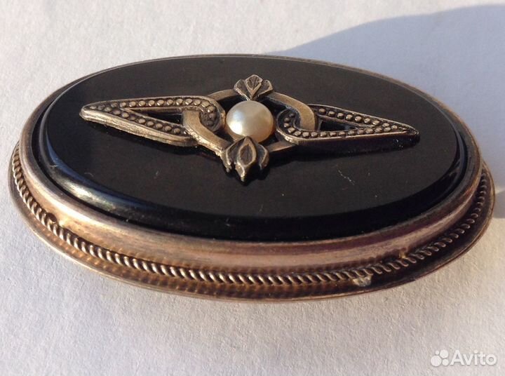 Старинная брошь серебро