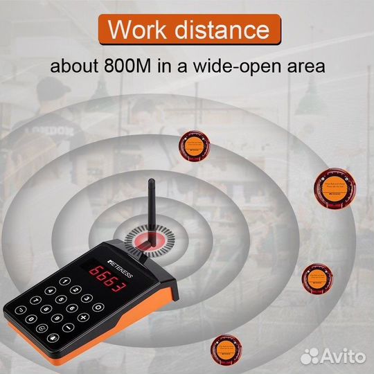 Пейджер бипер топовый, до 800метров, для пляжей