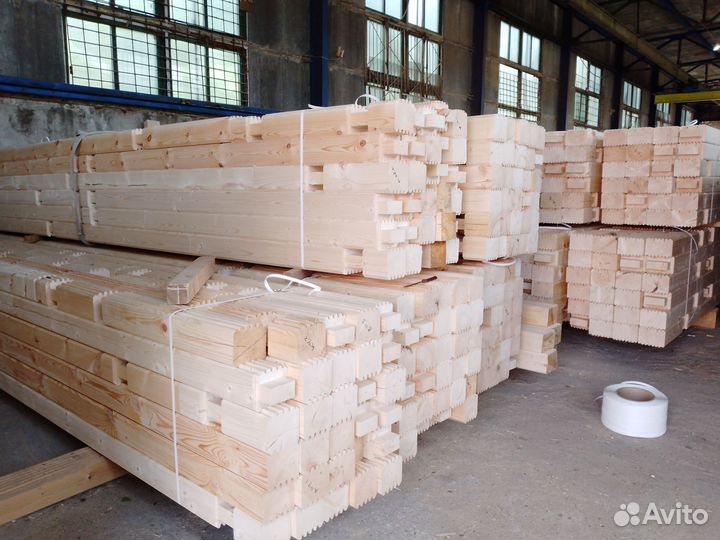 Брус профилированный с чашами по проекту