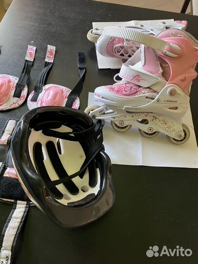 Роликовые коньки детские с защитой