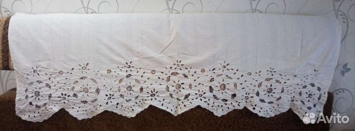 Рушник, подзор, занавески ручная вышивка старинные