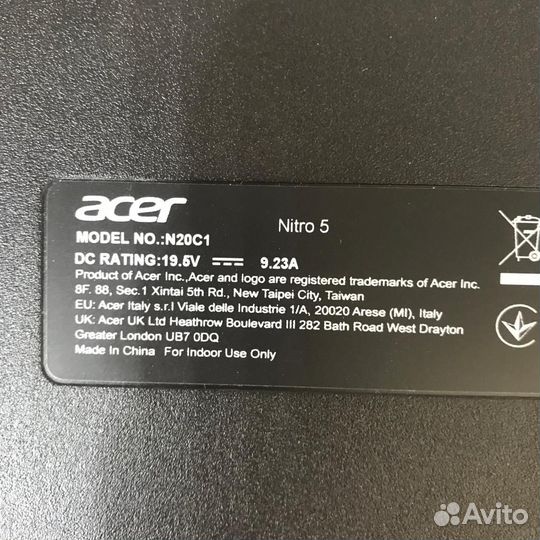 Игровой ноутбук Acer nitro 5 на rtx 3060