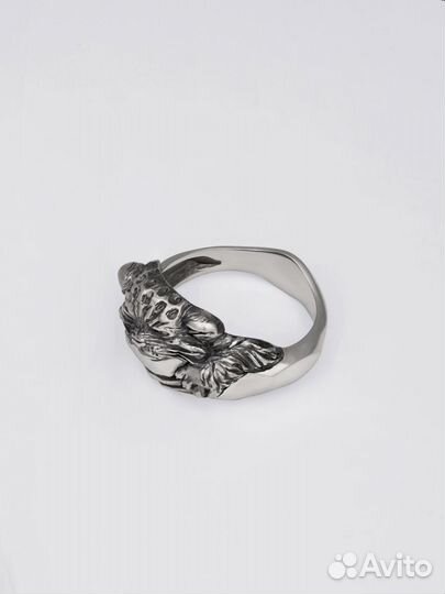Серебряное кольцо Манул 925 пробы