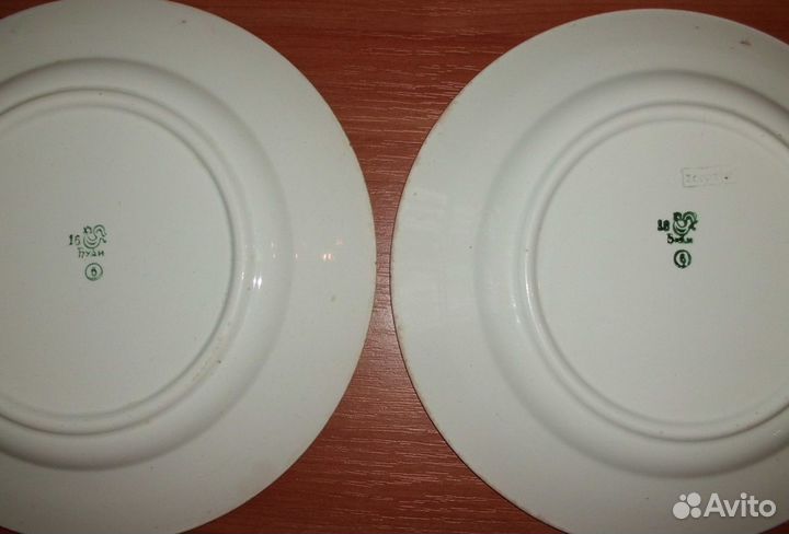 Тарелка мелкая глубокая 20-22 см Буды СССР 3 шт