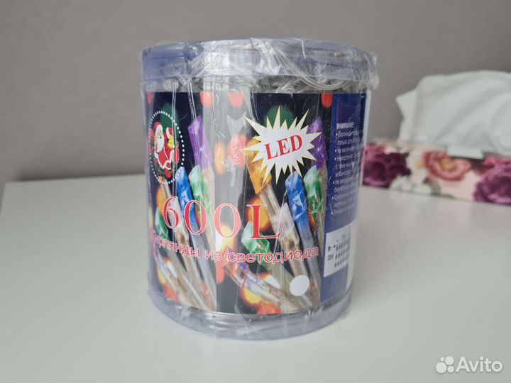 Гирлянда штора новогодняя 3х3 м, белый