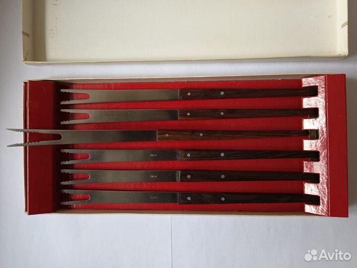 Столовый набор мясных вилок. Франция