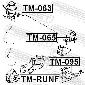 Опора двигателя передняя toyota Corolla E12/RAV