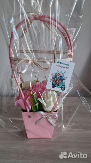 К 8 марта букет из мыльных роз