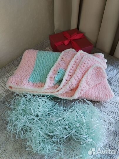 Детский плед вязаный