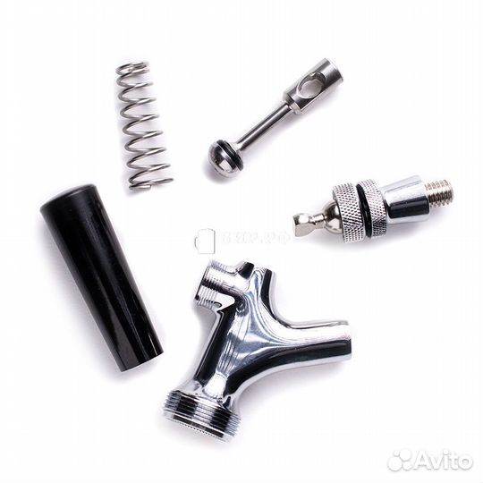 Кран пивной без компенсатора и крепления, хром