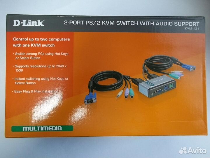 KVM переключатель D-Link KVM-121 новый