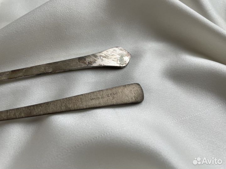 Ложка и лопатка мельхиор СССР