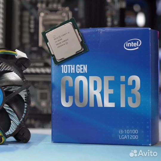 Процессор Intel Core i3-10100F LGA1200, 4 x 3600