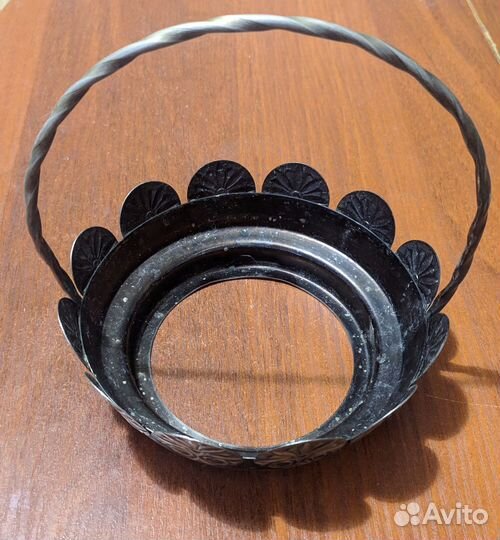 Мельхиоровая переноска для сахарницы