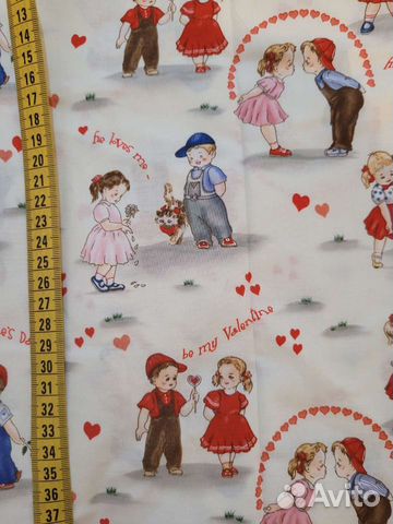 Ткань хлопок США. Винтажный рисунок