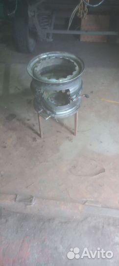 Печка под казан из дисков