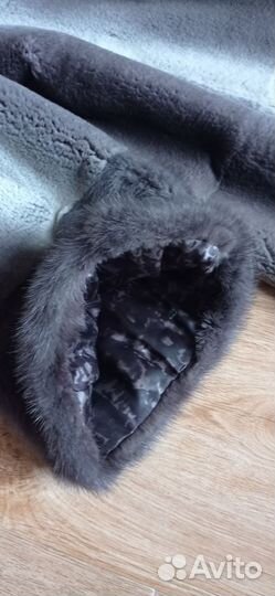 Шуба норковая с капюшоном