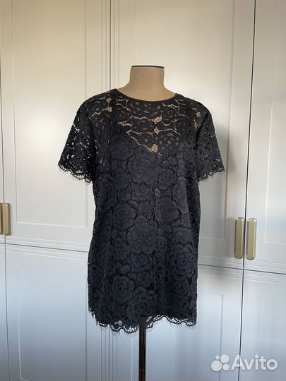 Блуза кружевная гипюровая dkny, L