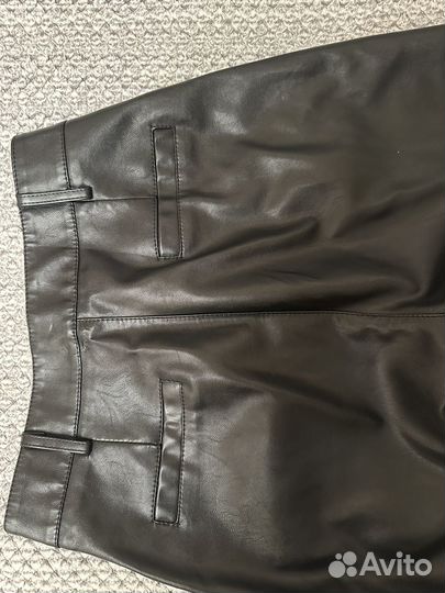 Кожаные брюки женские