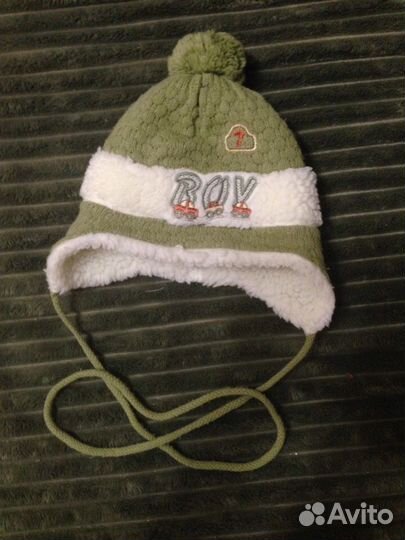 Шапочки тёплые на мальчика 6-9 мес