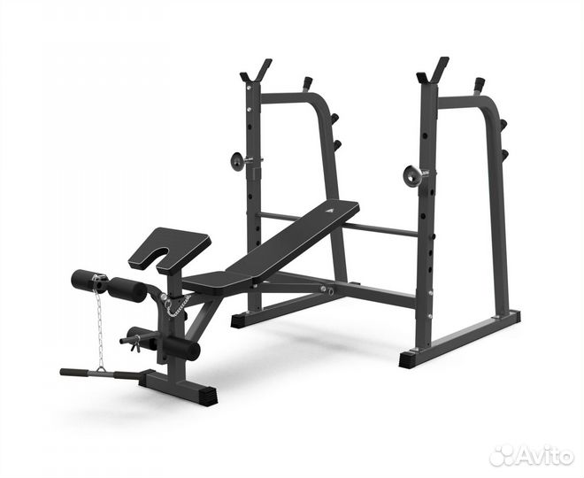 Силовая скамья со стойками под штангу DFC D709