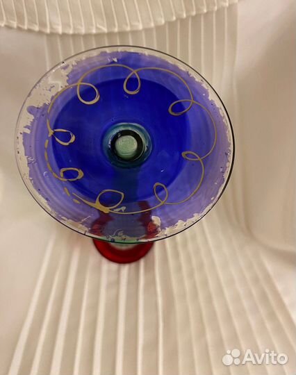 Подсвечник стекло/ ручная роспись/ Нидерланды