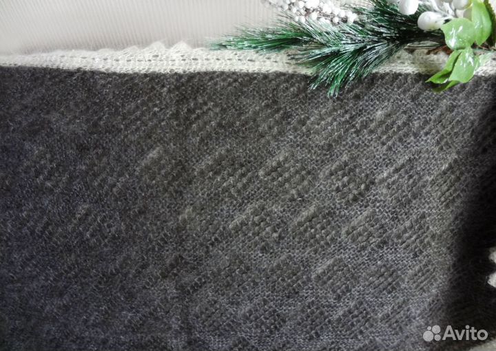 Пуховая косынка, платок, шаль ручной работы, 418