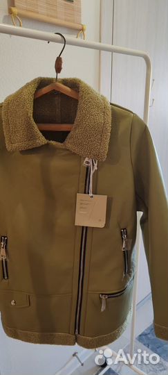 Новая куртка дублёнка зелёная 48-50