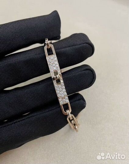 Золотой браслет Hermes 24.59 гр 0.68 ct