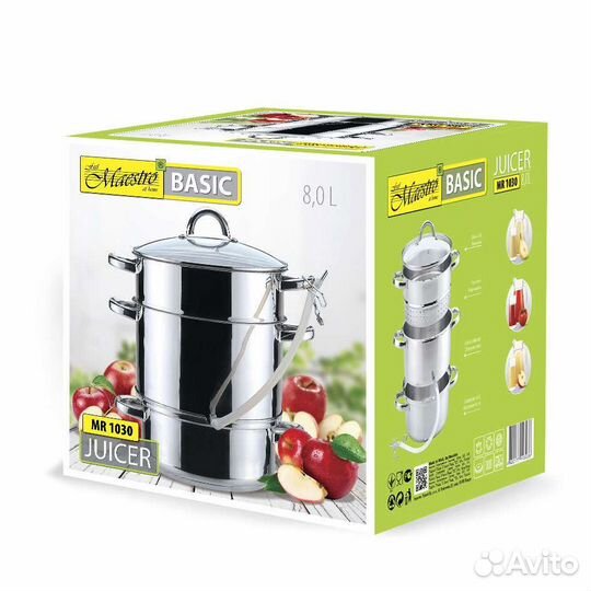 Соковарка из нерж. стали Maestro MR-1030, 8л