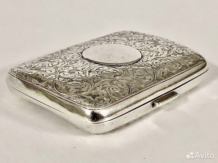 Портсигар антик 1895 год серебро