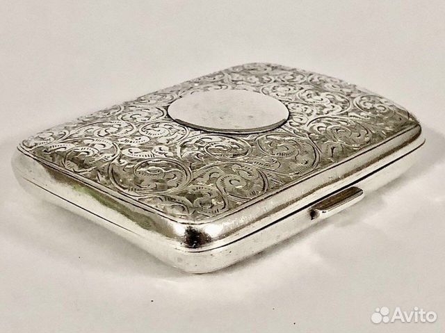Портсигар антик 1895 год серебро