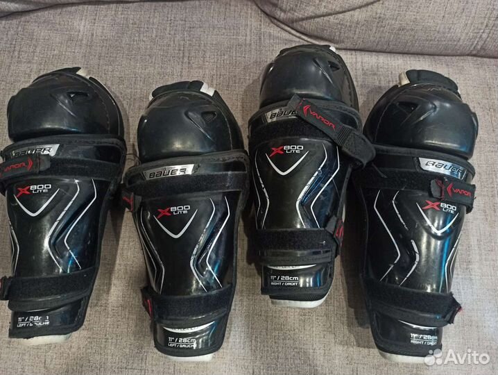 Щитки хоккейные bauer x800 размер 11