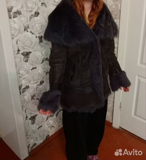 Дубленка натуральная женская короткая 48-50