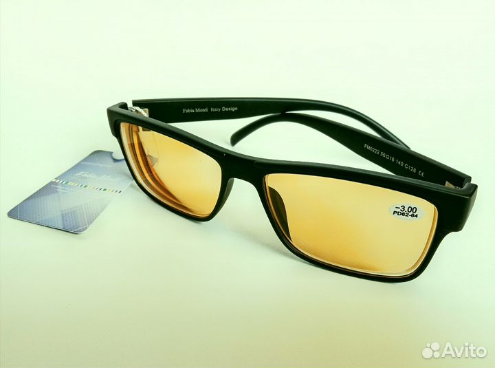 Очки антифары с диоптриями Fabia Monti -3,0